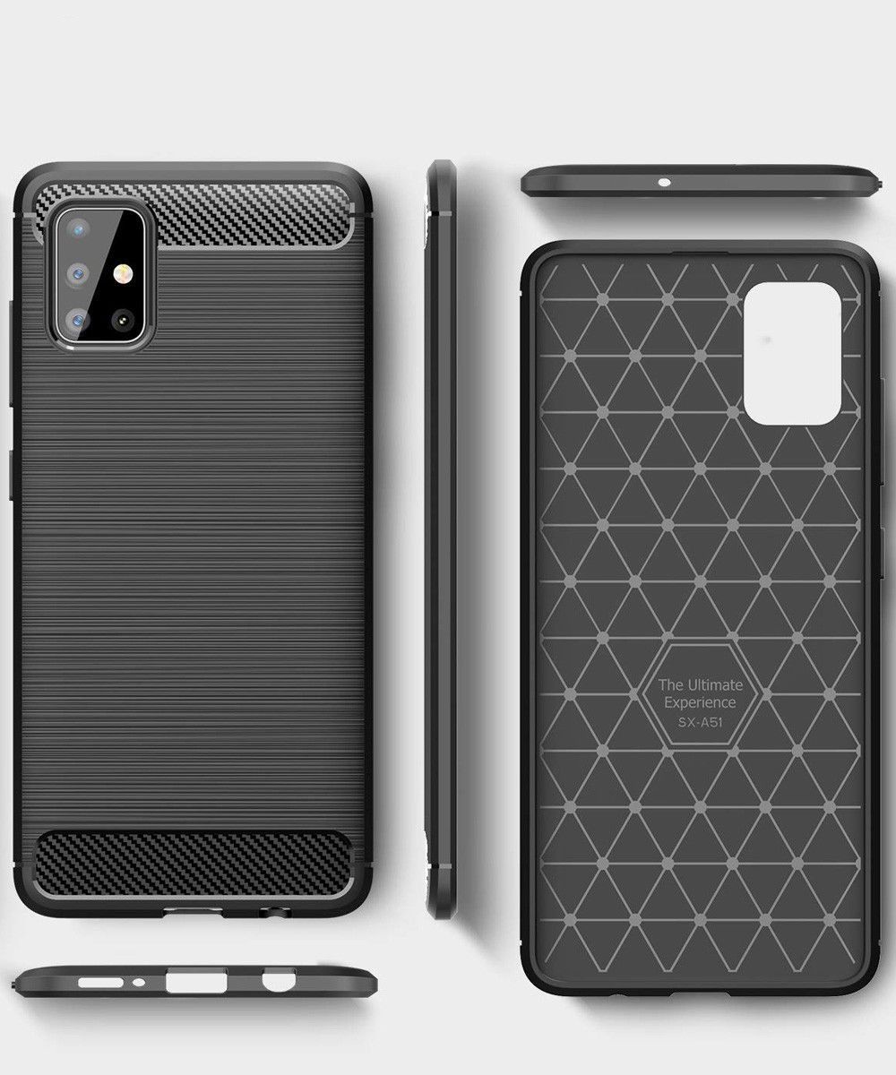Samsung Galaxy A51 Hoesje Geborsteld TPU Blauw afbeelding 8
