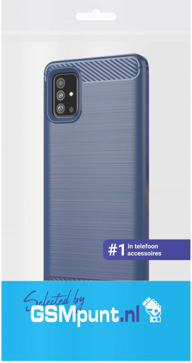 Samsung Galaxy A51 Hoesje Geborsteld TPU Blauw afbeelding 4