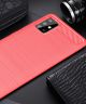 Samsung Galaxy A51 Hoesje Geborsteld TPU Rood