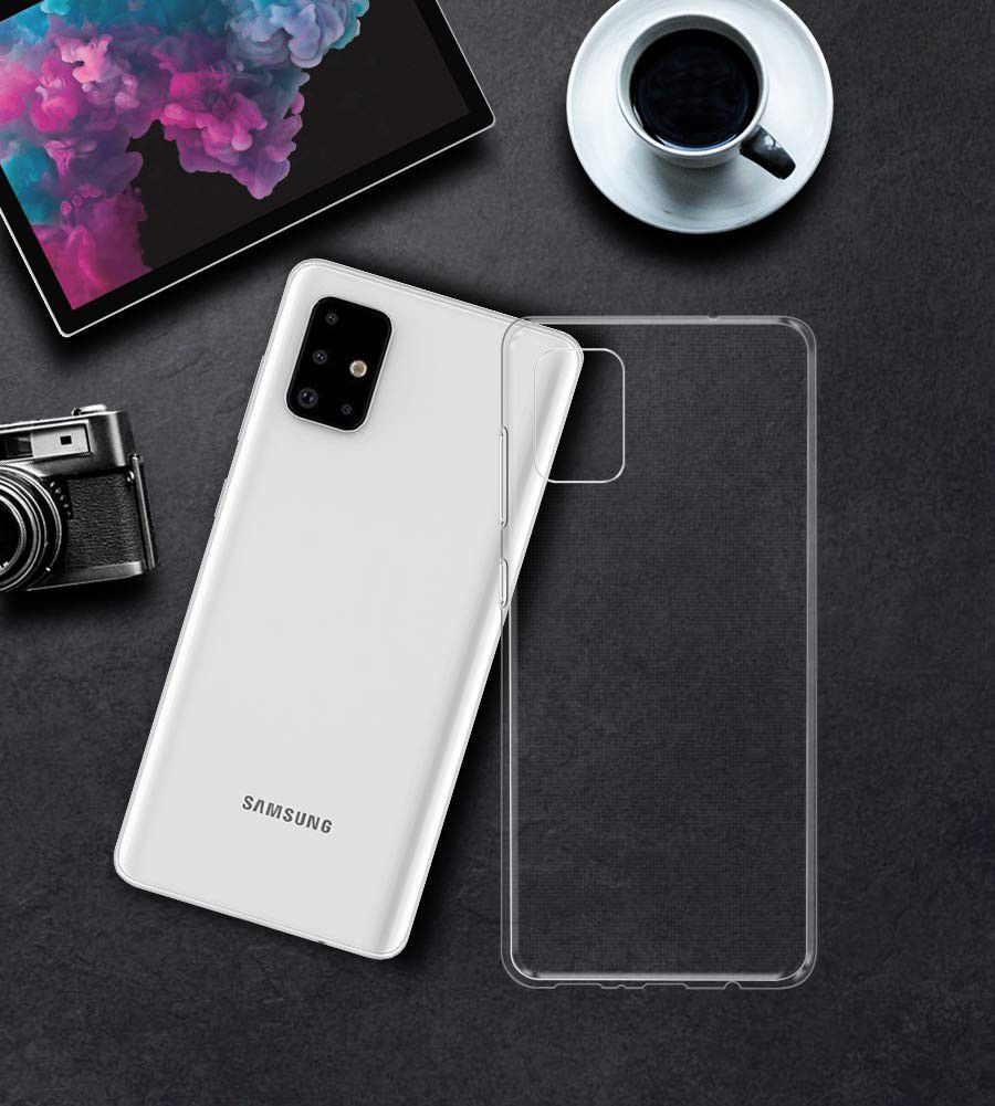 Samsung Galaxy A71 Hoesje Dun TPU Transparant afbeelding 3