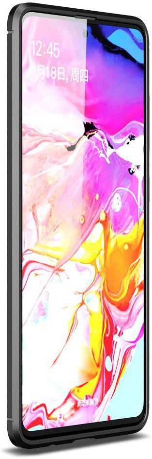 Samsung Galaxy A51 Hoesje Geborsteld Carbon Zwart afbeelding 4