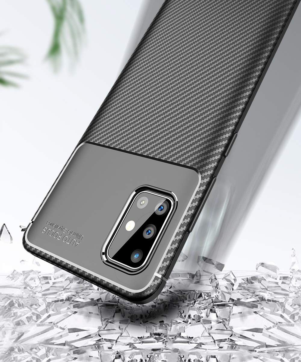 Samsung Galaxy A51 Hoesje Geborsteld Carbon Zwart afbeelding 10