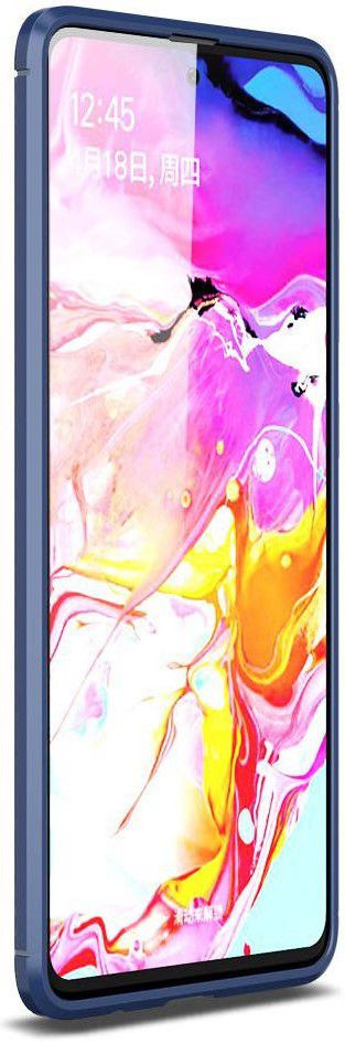 Samsung Galaxy A51 Hoesje Geborsteld Carbon Blauw afbeelding 4