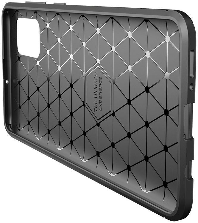 Samsung Galaxy A71 Hoesje Geborsteld Carbon Zwart afbeelding 8