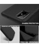 Samsung Galaxy A71 Hoesje Twill Slim Textuur Zwart