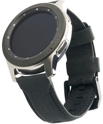 Urban Armor Gear Leather Universeel Smartwatch 22MM Bandje Zwart Bandjes