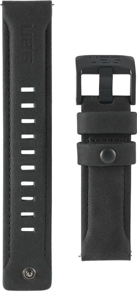 Urban Armor Gear Leather Universeel Smartwatch 22MM Bandje Zwart afbeelding 4