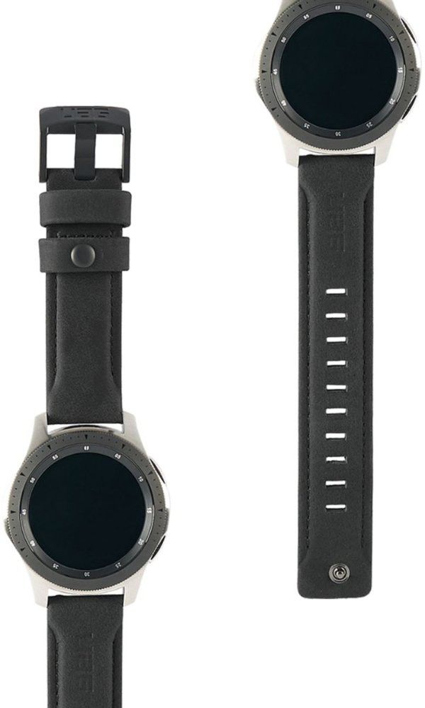 Urban Armor Gear Leather Universeel Smartwatch 22MM Bandje Zwart afbeelding 2