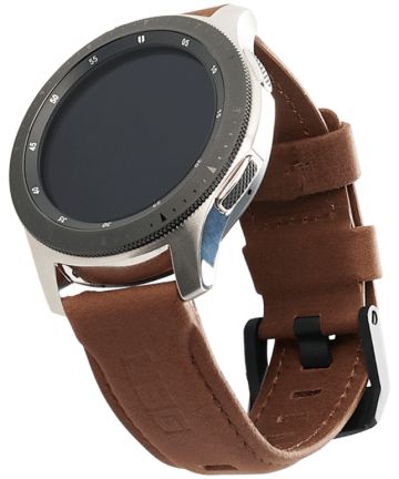 Urban Armor Gear Leather Universeel Smartwatch 20MM Bandje Bruin Bandjes