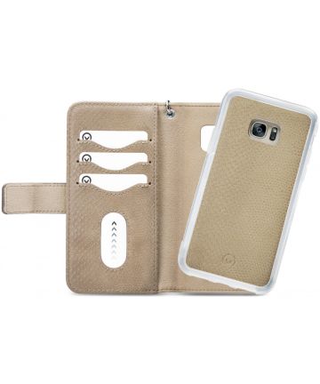 Mobilize Gelly Wallet Zipper Samsung Galaxy S7 Hoesje Latte Hoesjes