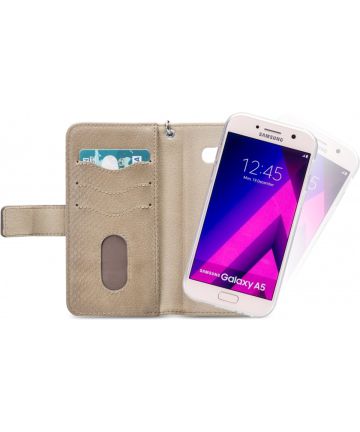 Mobilize Gelly Wallet Zipper Samsung Galaxy A5 (2017) Hoesje Latte Hoesjes