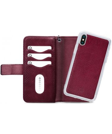 Mobilize Gelly Wallet Zipper Apple iPhone XS / X Hoesje Bordeaux Hoesjes