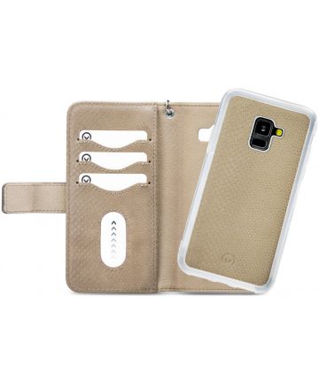 Mobilize Gelly Wallet Zipper Samsung Galaxy A8 (2018) Hoesje Latte Hoesjes