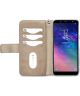 Mobilize Gelly Wallet Zipper Galaxy A6 (2018) Hoesje Latte
