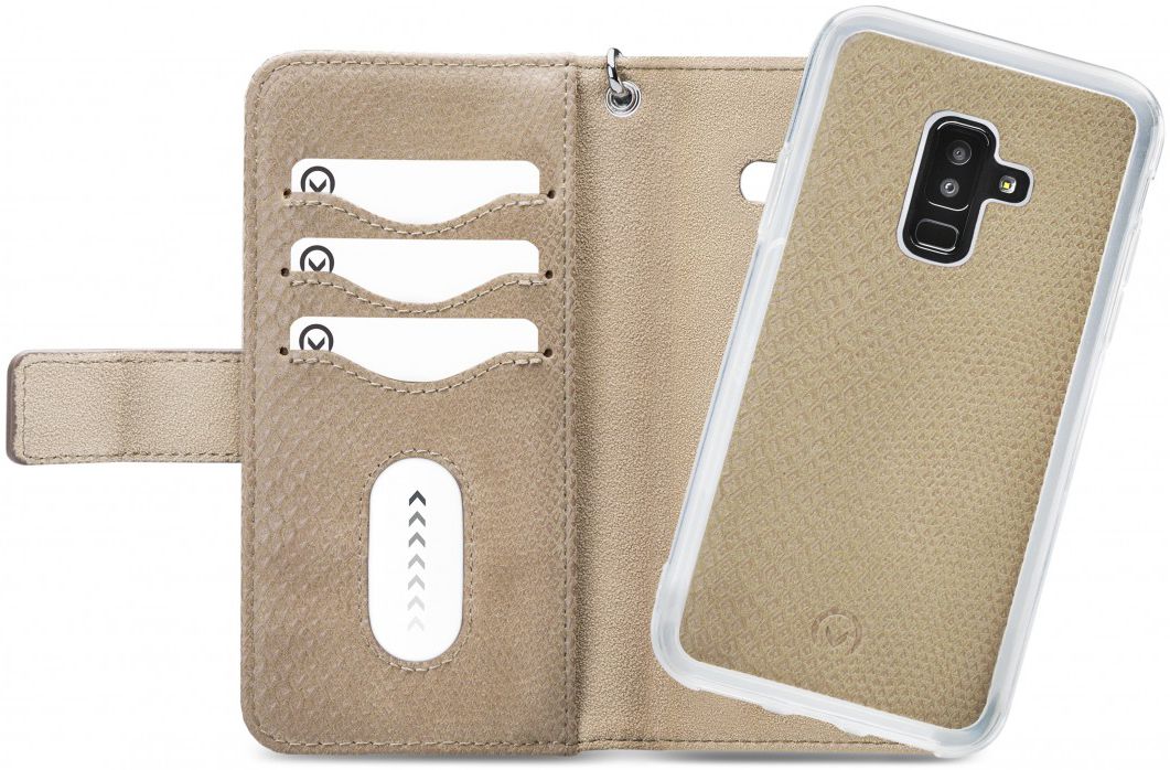 Mobilize Gelly Wallet Zipper Galaxy A6 Plus (2018) Hoesje Latte afbeelding 1