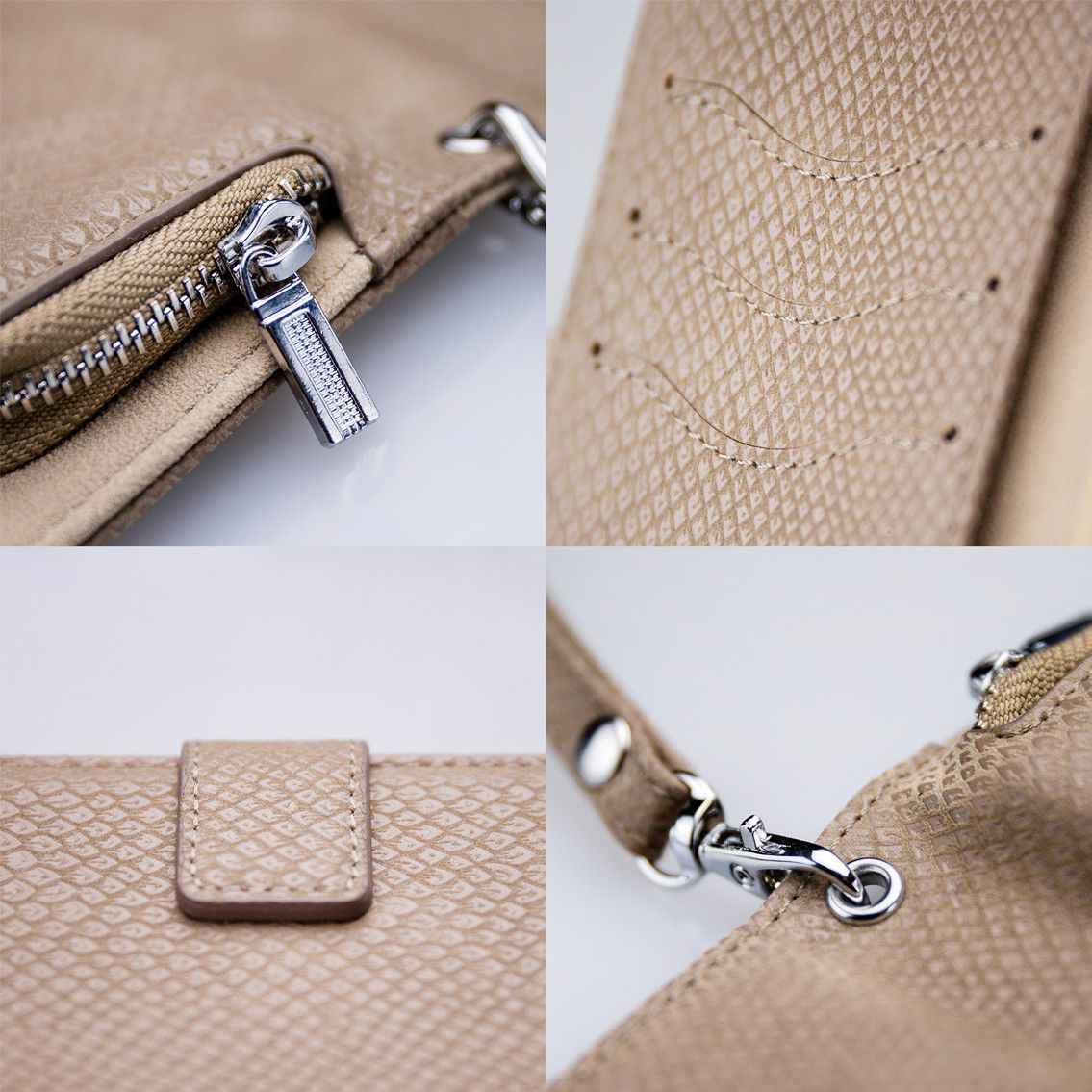Mobilize Gelly Wallet Zipper Galaxy A6 Plus (2018) Hoesje Latte afbeelding 8