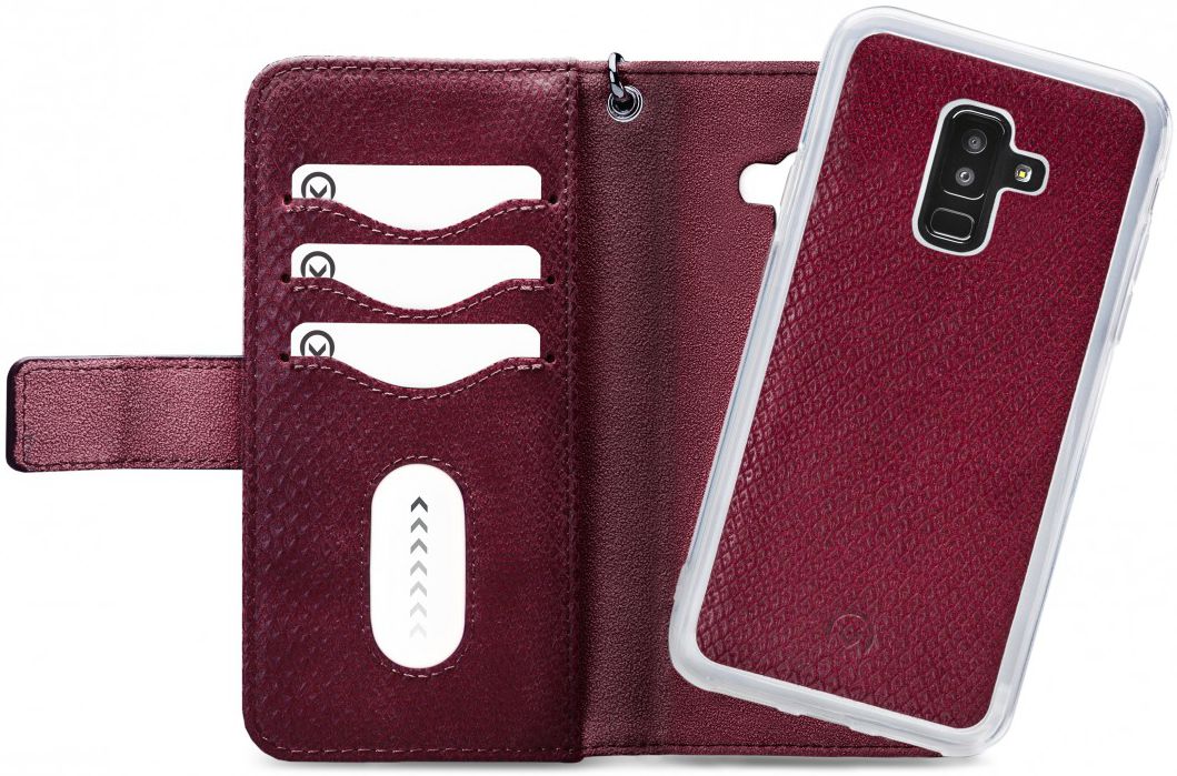 Mobilize Gelly Wallet Zipper Galaxy A6 Plus (2018) Hoesje Bordeaux afbeelding 1