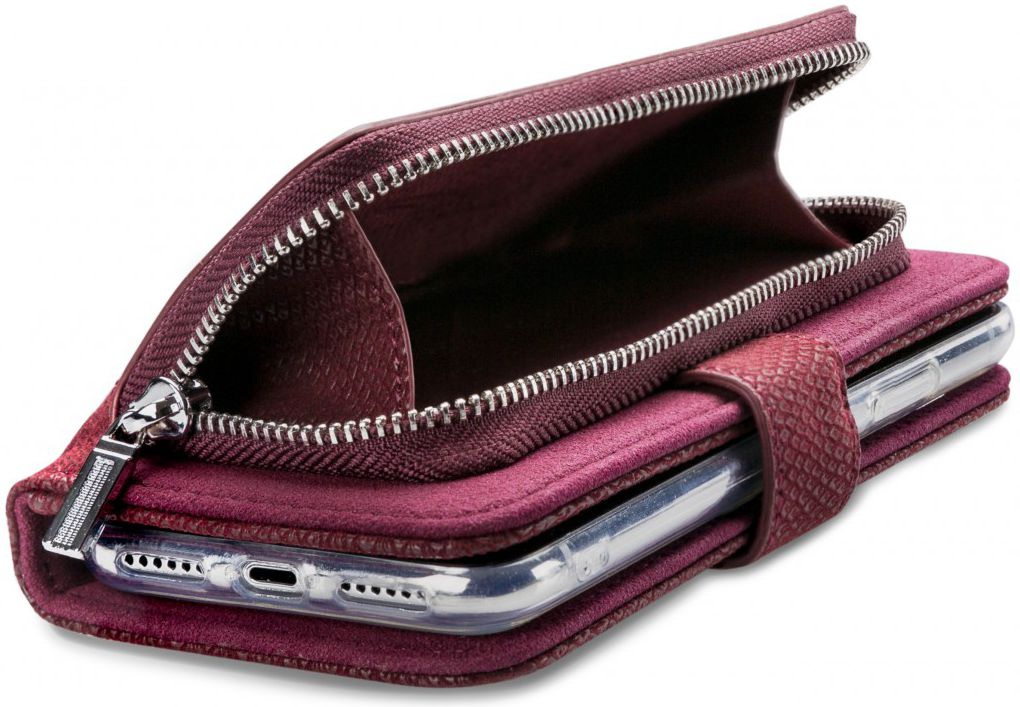 Mobilize Gelly Wallet Zipper Galaxy A6 Plus (2018) Hoesje Bordeaux afbeelding 2