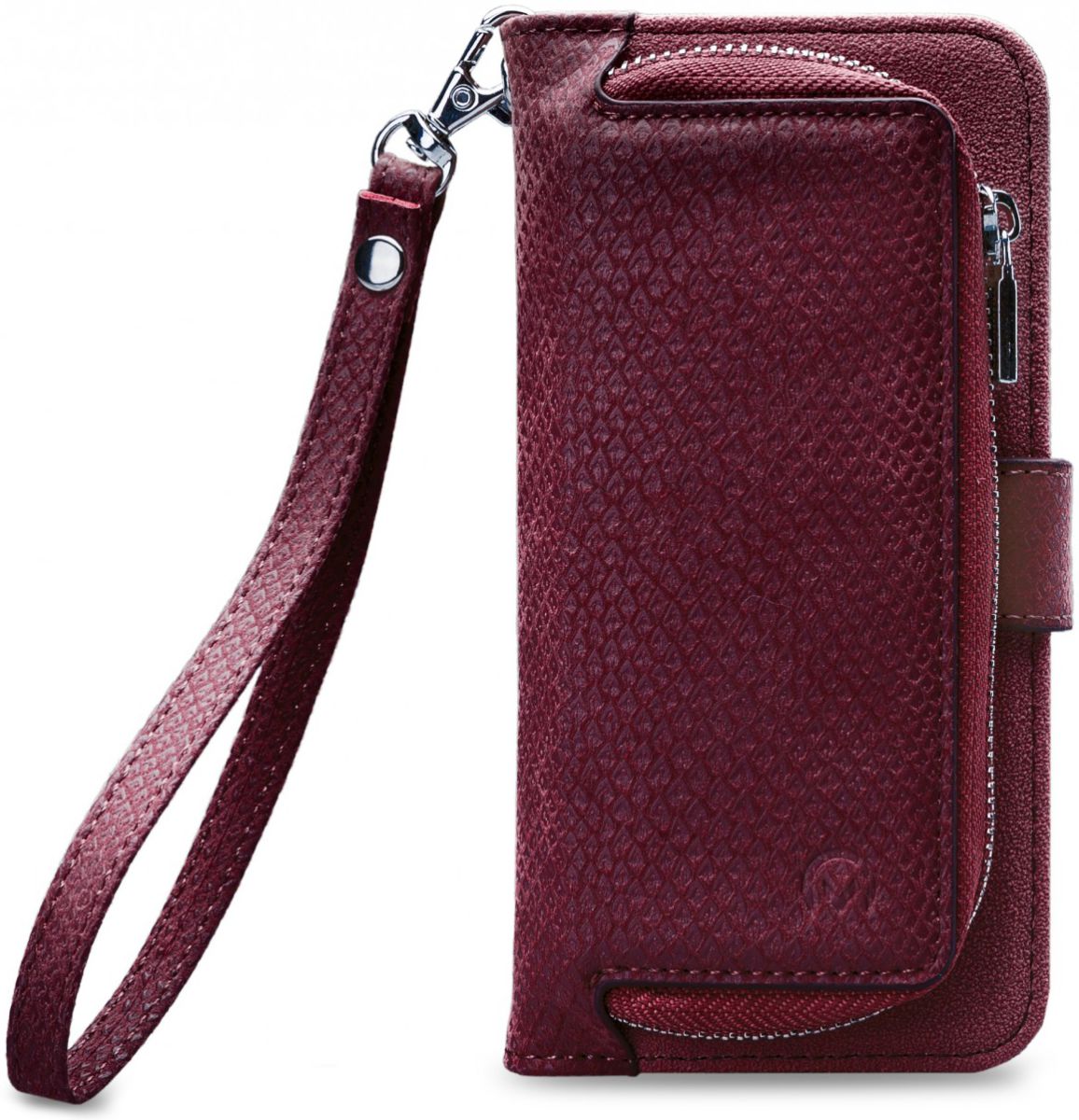 Mobilize Gelly Wallet Zipper Galaxy A6 Plus (2018) Hoesje Bordeaux afbeelding 4