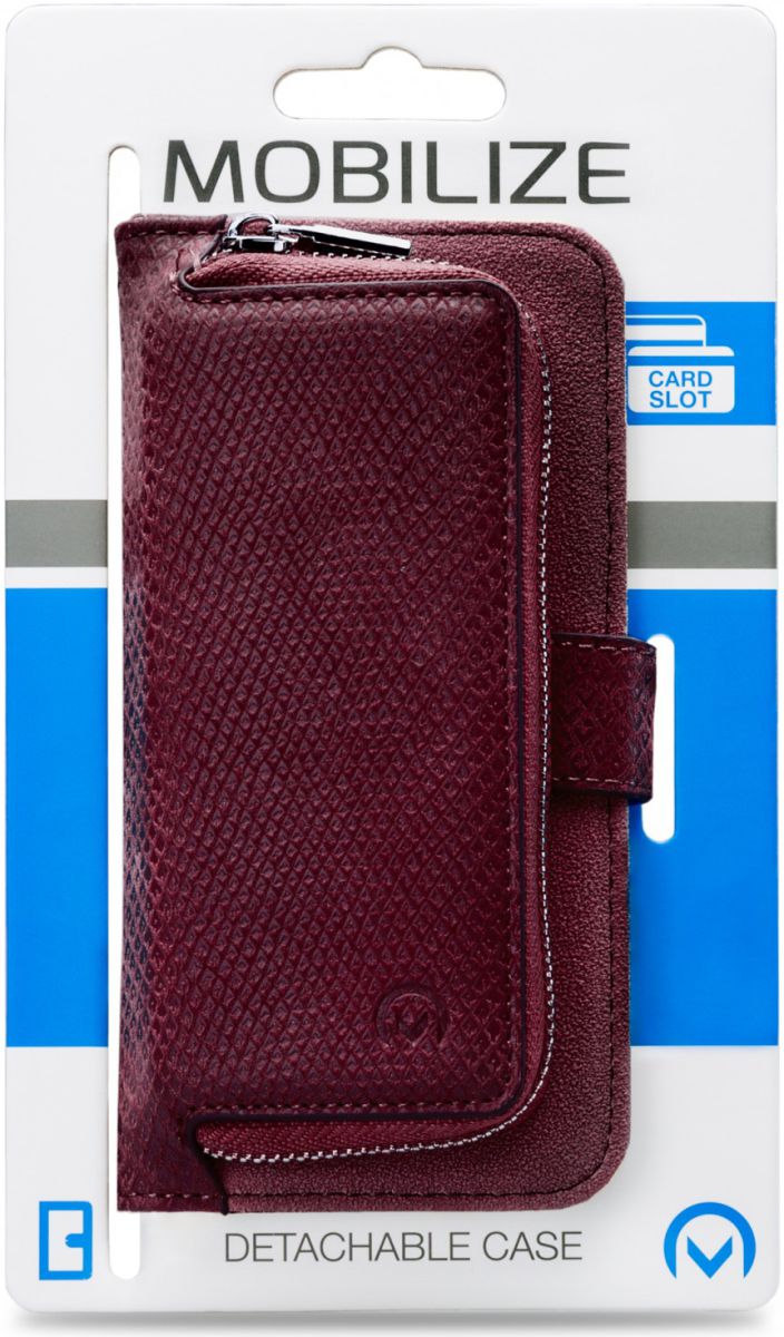 Mobilize Gelly Wallet Zipper Galaxy A6 Plus (2018) Hoesje Bordeaux afbeelding 6