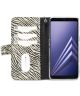 Mobilize Gelly Wallet Zipper Samsung Galaxy A8 (2018) Hoesje Zebra