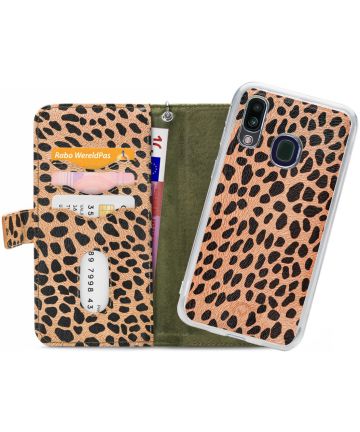 Mobilize Gelly Wallet Zipper Samsung Galaxy A40 Hoesje Olive Leopard Hoesjes