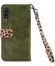 Mobilize Gelly Wallet Zipper Samsung Galaxy A70 Hoesje Olive Leopard