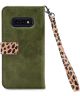 Mobilize Gelly Wallet Zipper Samsung Galaxy S10E Hoesje Olive Leopard
