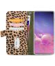 Mobilize Gelly Wallet Zipper Samsung Galaxy S10E Hoesje Olive Leopard