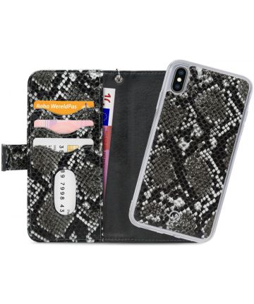 Mobilize Gelly Wallet Zipper Apple iPhone XS / X Hoesje Black Snake Hoesjes