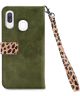 Mobilize Gelly Wallet Zipper Samsung Galaxy A20E Hoesje Olive Leopard