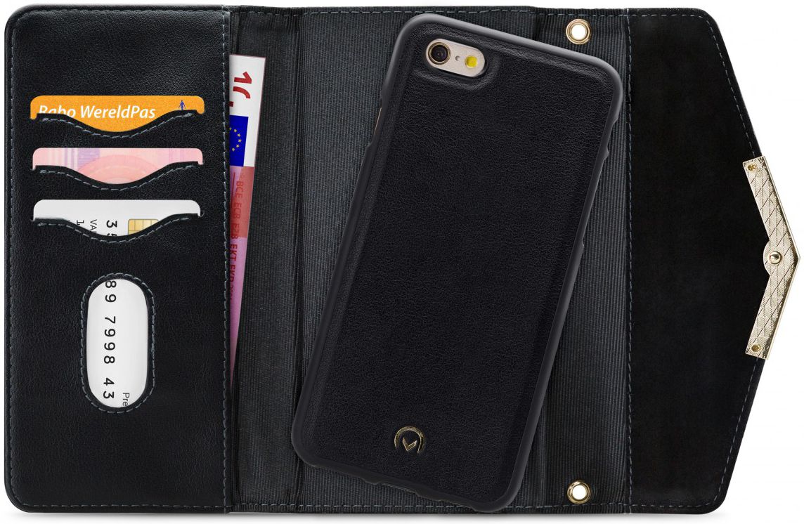 Mobilize Velvet Clutch iPhone SE 2020/2022 / 8 / 7 Hoesje Deep Black afbeelding 1