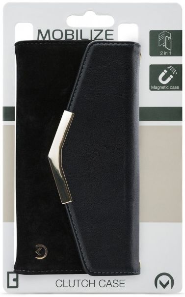 Mobilize Velvet Clutch iPhone SE 2020/2022 / 8 / 7 Hoesje Deep Black afbeelding 7