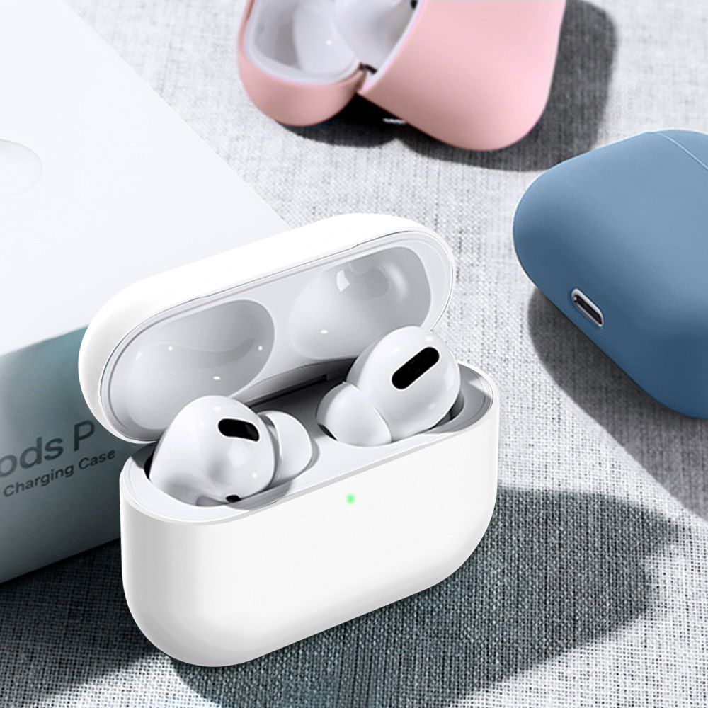Apple AirPods Pro Ultradun Siliconen Hoesje Wit afbeelding 5