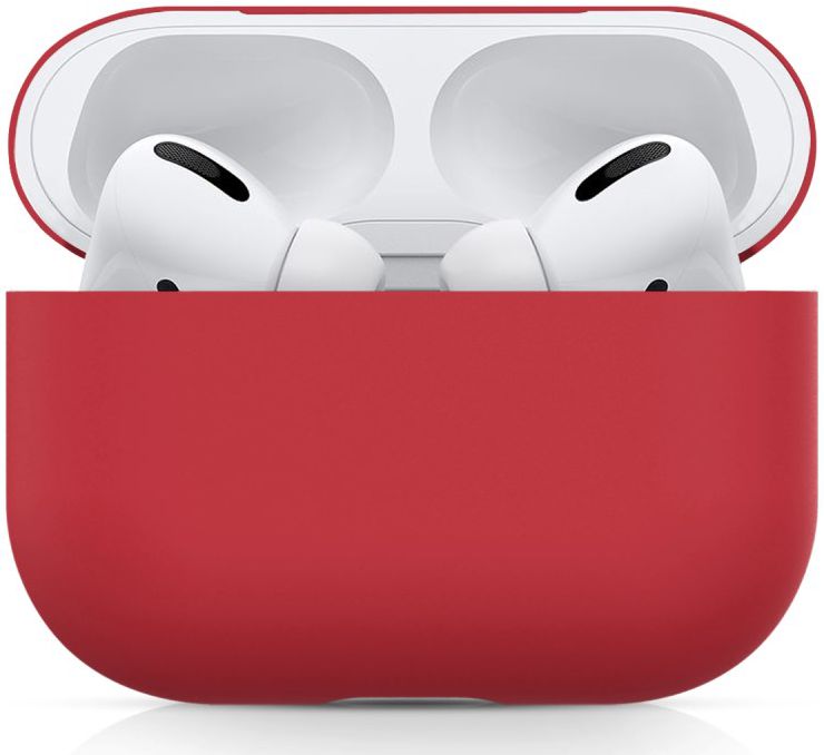 Apple AirPods Pro Ultradun Siliconen Hoesje Rood afbeelding 1