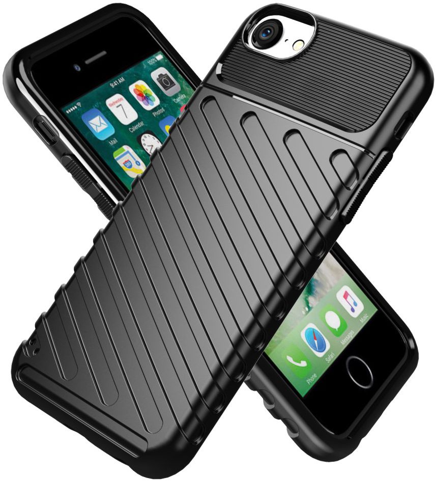 iPhone 7/8/SE (2020/2022) Hoesje Twill Thunder Back Cover Zwart afbeelding 2