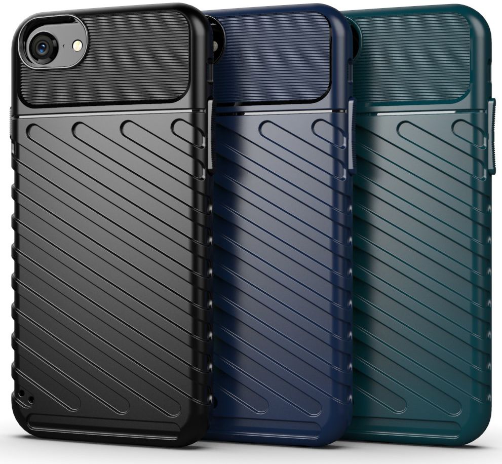 iPhone 7/8/SE (2020/2022) Hoesje Twill Thunder Back Cover Zwart afbeelding 3