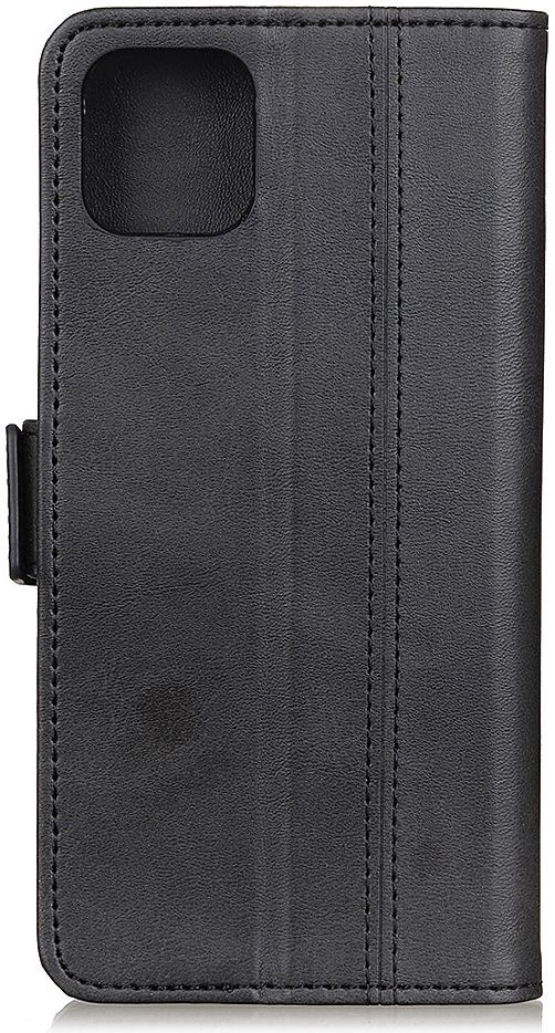 Samsung Galaxy A51 Book Case Wallet Hoesje Kunst Leer Zwart afbeelding 4