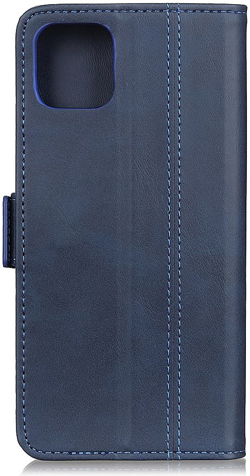 Samsung Galaxy A51 Book Case Wallet Hoesje Kunst Leer Blauw afbeelding 4