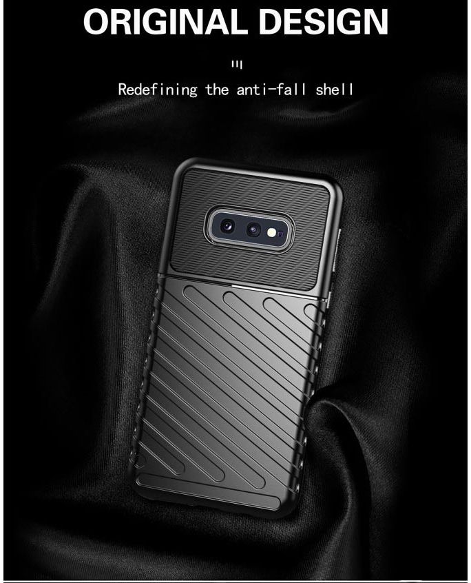 Samsung Galaxy S10e Twill Thunder Texture Back Cover Blauw afbeelding 10