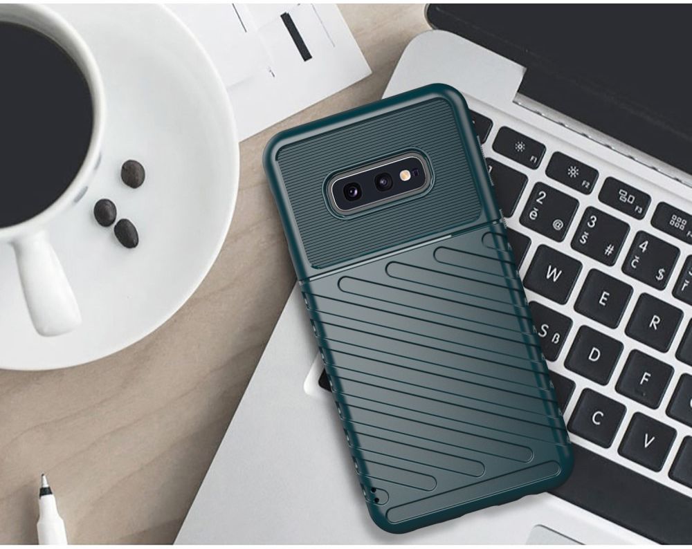 Samsung Galaxy S10e Twill Thunder Texture Back Cover Blauw afbeelding 12