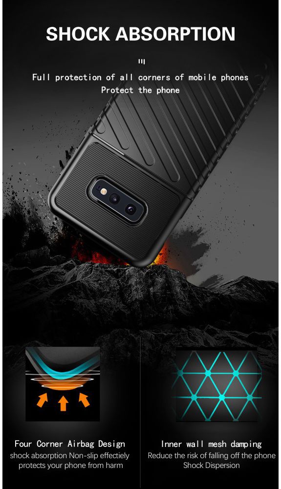 Samsung Galaxy S10e Twill Thunder Texture Back Cover Blauw afbeelding 2