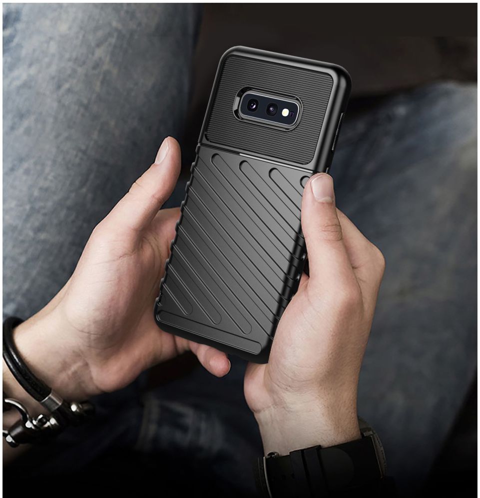 Samsung Galaxy S10e Twill Thunder Texture Back Cover Blauw afbeelding 5