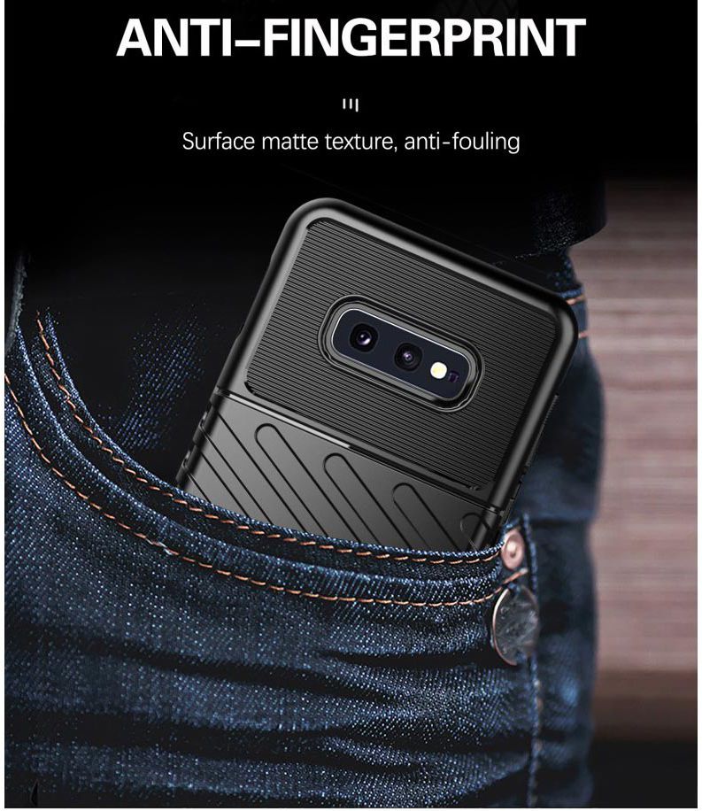 Samsung Galaxy S10e Twill Thunder Texture Back Cover Blauw afbeelding 6