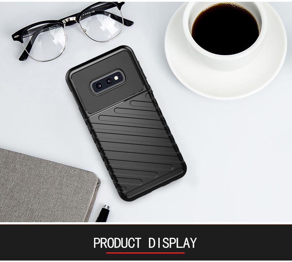 Samsung Galaxy S10e Twill Thunder Texture Back Cover Blauw afbeelding 8