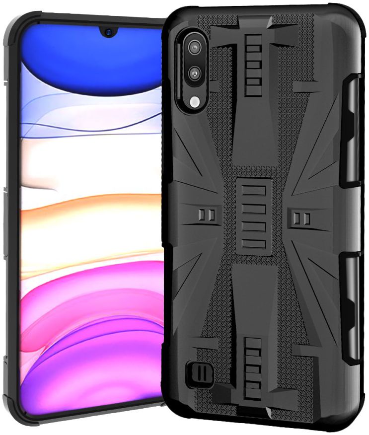 Samsung Galaxy A10 / M10 Modern Hybride Hoesje Zwart afbeelding 1