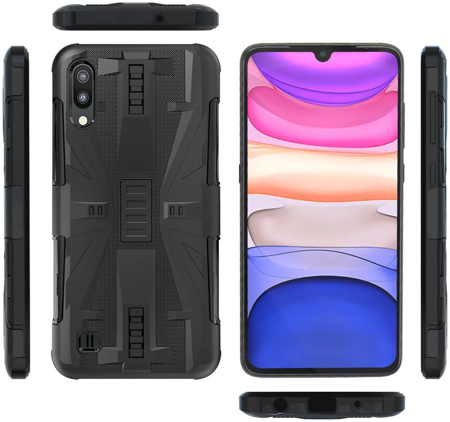 Samsung Galaxy A10 / M10 Modern Hybride Hoesje Zwart afbeelding 10