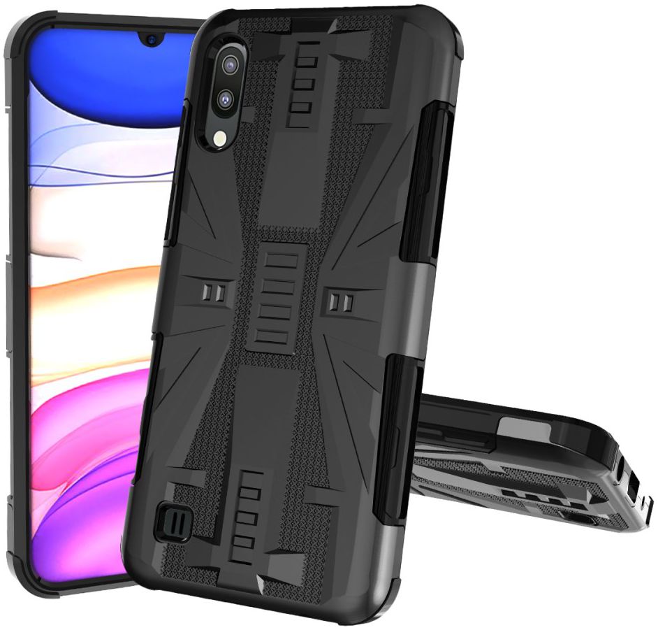 Samsung Galaxy A10 / M10 Modern Hybride Hoesje Zwart afbeelding 3