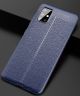 Samsung Galaxy A51 Hoesje TPU Leer Design Blauw