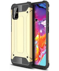 Samsung Galaxy A51 Hoesje Shock Proof Hybride Back Cover Goud